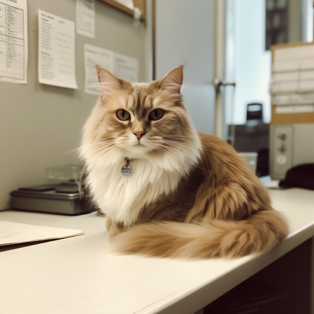 an image of a cat in a doctors office