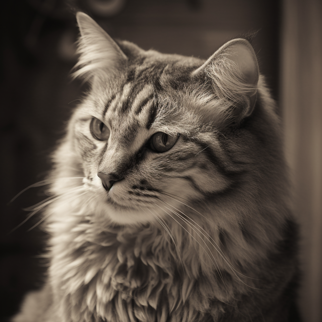 an image of an older cat